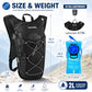 Lightweight Hydration Backpack with 2L Water Bladder Water Backpack Hydration Pack for Cycling Running Biking Hiking Backpack Black