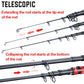 Portable Telescopic Fishing Rod with Carbon Fiber Material and Precision Carved Reel Seat