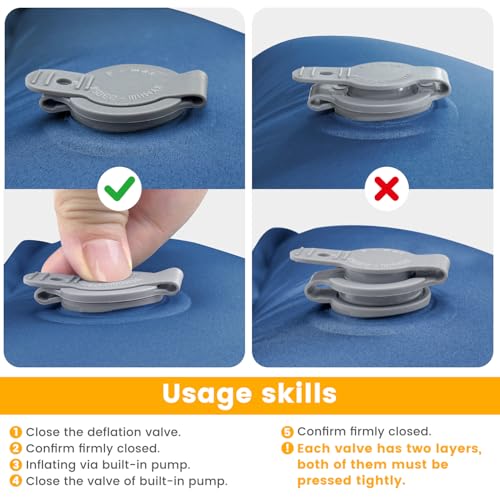Sleeping Pad Compact Sleeping Pad for Camping with Pillow Built