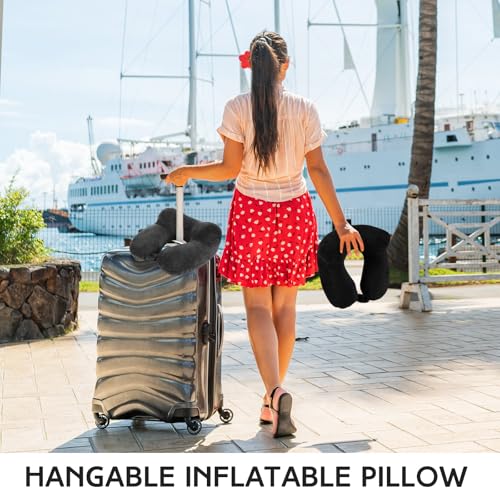 2 Inflatable Neck Pillow Airplane Travel (2 Count)