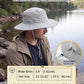 UPF50+ Mens Sun Hat Wide Brim Fishing Hat Airy Womens Bucket Hat UV Protection Hat for Mens Womens Beach Safari Gardening Golf Grey