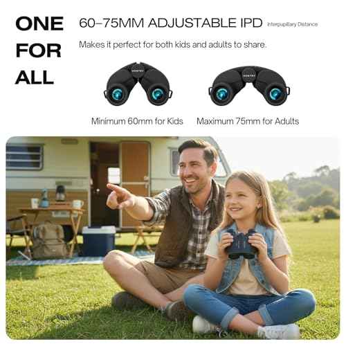 12x25 Compact Binoculars for Adults and Kids