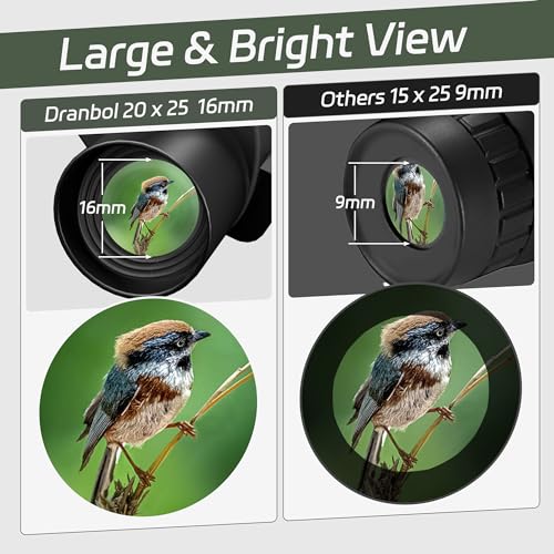 20X25 Small Binoculars for Adults and Kids