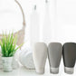 Travel Bottles for Toiletries, TSA Approved 3oz Leak Proof Silicone Refillable Squeeze Travel Size Containers BPA Free for Cleansers, Lotions, Shampoo 3-pk (Black-Gray-White)