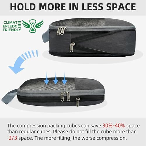 Lightweight Compression Packing Cubes for Travel
