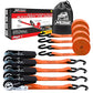 4 PK Ratchet Tie Down Straps (4 Count)
