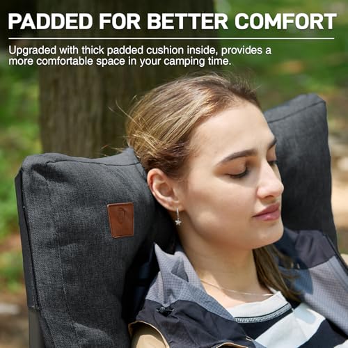 Padded Oversized Folding Camping Chair for Adults