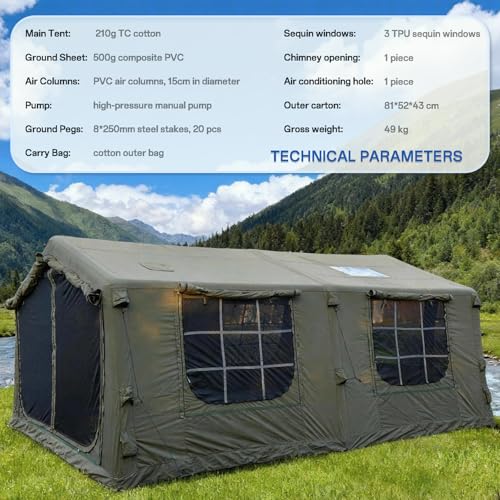 Luxury Inflatable Canvas Tent for Camping