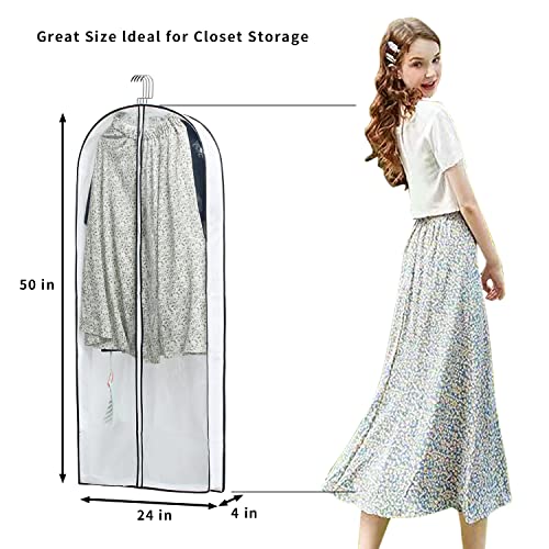 Hanging Clothes Storage with 4" Gusseted Garment Covers