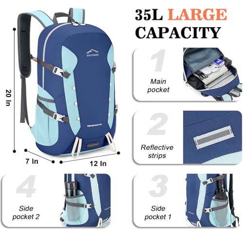 35L Ultra Lightweight Foldable Packable Hiking Backpack