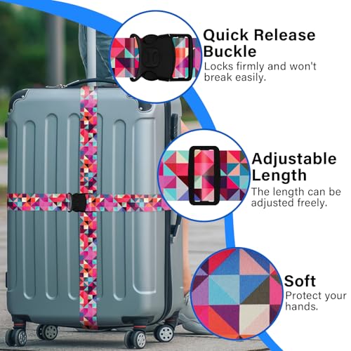 2 Pack Luggage Straps for Suitcases (2 Count)