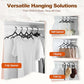 Black Travel Hangers with Clips (10 Count)