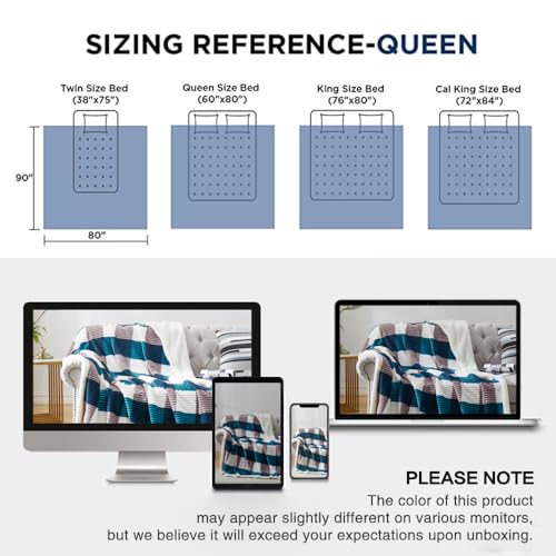 Sherpa Blanket Twin Plaid Thick Bed Blanket