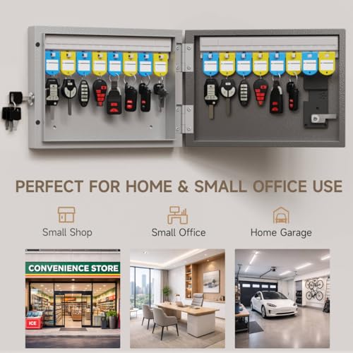 16 Key Lock Box Smart Key Organier Cabinet with Keypad & App for Office