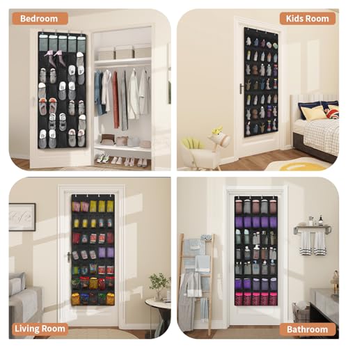 35 Large Pockets Over The Door Shoe Organizer