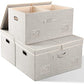 Storage Bins with Lids Fabric Closet Organizers Cubes Office Organization (3 Count)