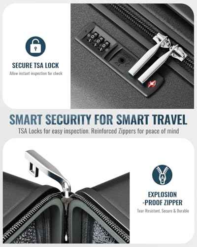 4 Piece Hardside Luggage Set with Backpack (3 Count)