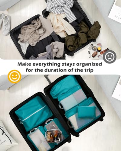 Compression Packing Cubes for Travel (8 Count)