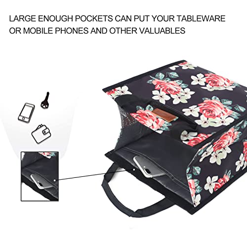 Lunch Bags for Women Insulated Reusable Lunch Tote with Internal Pocket