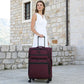Softside Expandable checked Luggage with Front Business Pockets