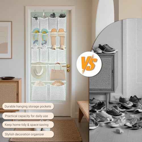 16 Pockets Over Door Hanging Storage Organizer with 4 Kinds Pouch