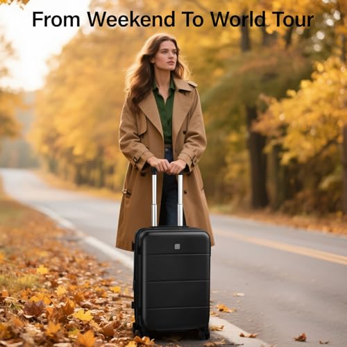 Carry On Luggage 22x14x9 Airline Approved Hardside 20 Inch Suitcase