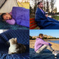 Large Waterproof Outdoor Blanket Thick Fleece 80" x 58"
