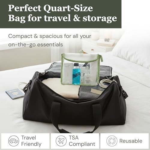Clear Quart Travel Toiletry & Cosmetic Bag
