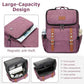 Vintage Backpack Travel Laptop Backpack with usb Charging Port for Women & Men College Backpack Fits 15.6 Inch Laptop Purple Brown