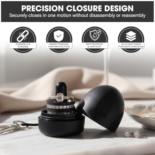 Waterproof Ring Holder Keychain for Travel & Gym