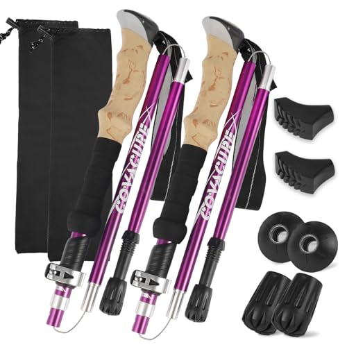 Hiking Poles Collapsible Aluminum Alloy 7075 Hiking Sticks