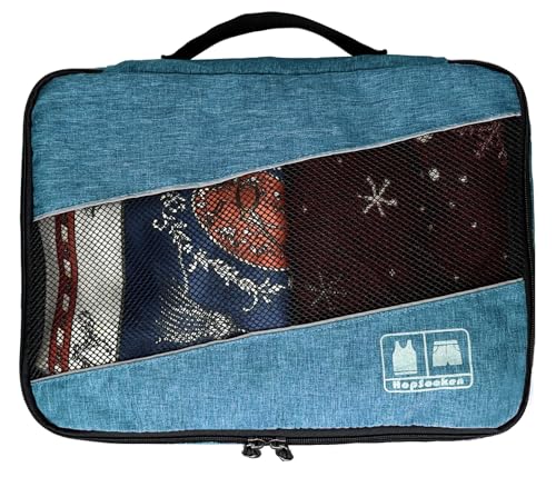 5 Set Packing Cubes for Travel Large Suitcase Luggage Organizer Bags Travel Accessories Vacation 4 Cubes 1 Laundry Pouch Bag (5 Count)