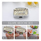 Metal 2 Compartment Pill Organizer Travel Friendly Portable Compact Pill Box Cute Pill Case to Hold Vitamins