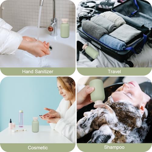 3.4 oz Plastic Small Travel Shampoo Bottles (8 Count)