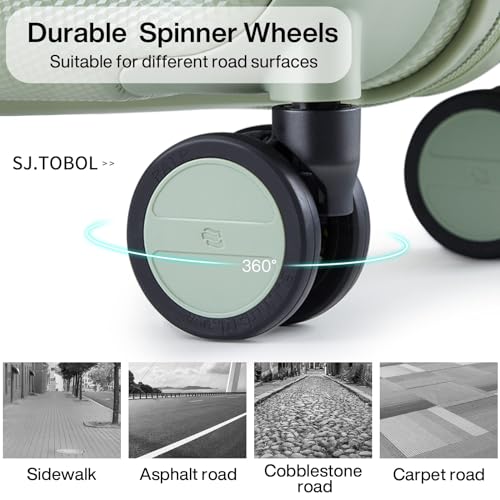 24 Inch Luggage Suitcases With Spinner Wheels Lightweight PC Hard Shell Rolling Suitcase With Travel Lock