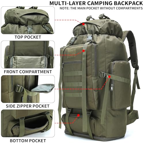 Hiking Backpack for Men 70L
