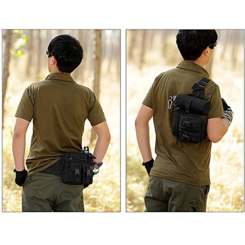 Tactical Waist Pack with Water Bottle Holder Fanny Pack for Men