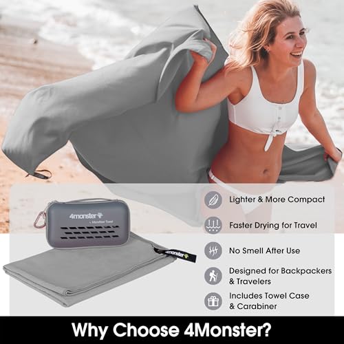Quick Dry Travel Towel with Case & Carabiner