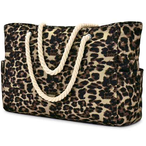 Beach Bag Large Beach Tote Bag for Women Waterproof Sandproof Swim Pool Bag With Zipper