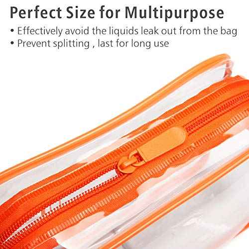 Clear Makeup Bag with Zipper (3 Piece)