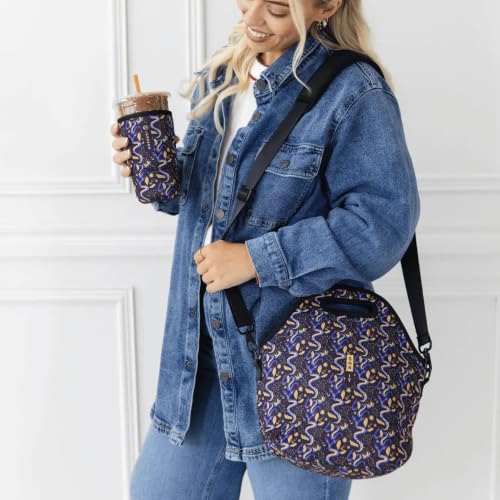 LunchTote Zippered Bag Insulated Neoprene Caddy (Celestial Slither / X-Large 6.5 Quart Lunch Tote)