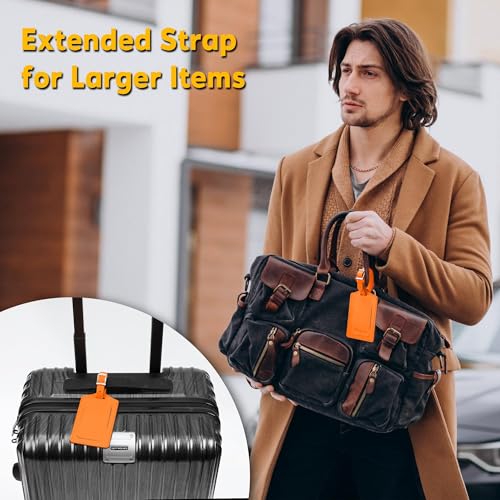 6 Pack Luggage Tags for Suitcases Airplane Travel Essentials (6 Count)