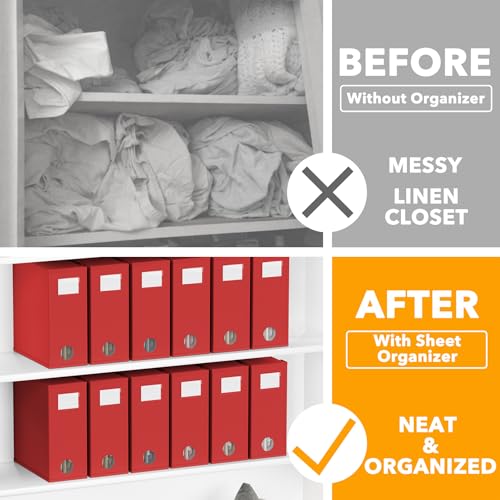 12 Pack Bed Sheet Organizers and Storage (12 Count)