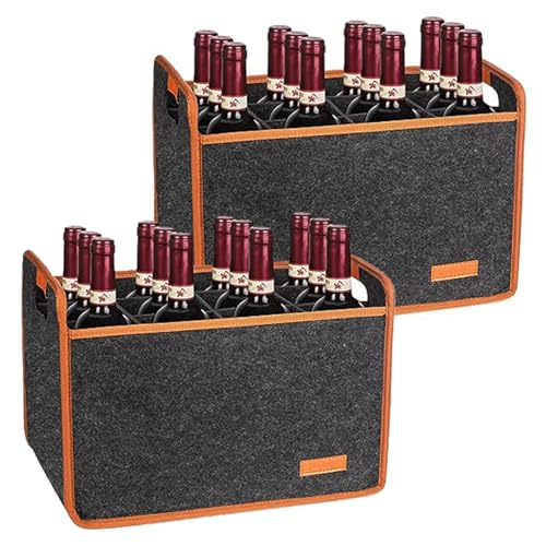 12 Bottle Wine Carrier Tote Bag (2 Count)