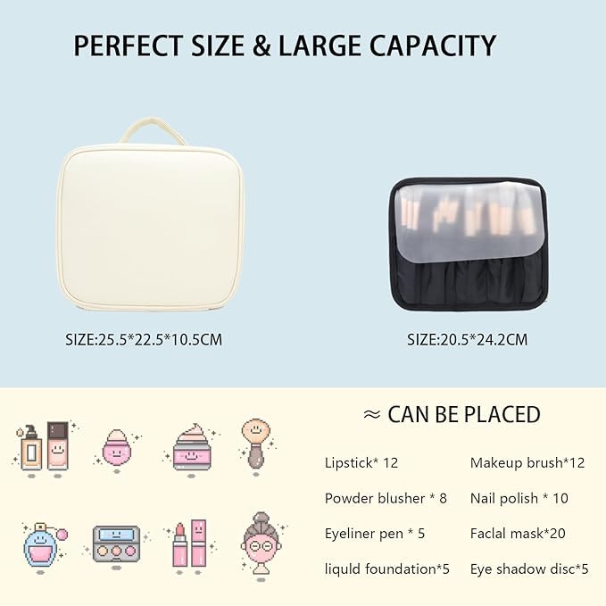Makeup Bag with Led Mirror