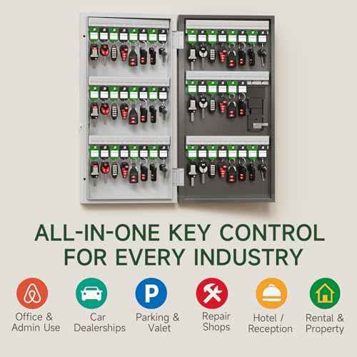 48 Key Lock Box Smart Key Organier Cabinet with Keypad & App for Office