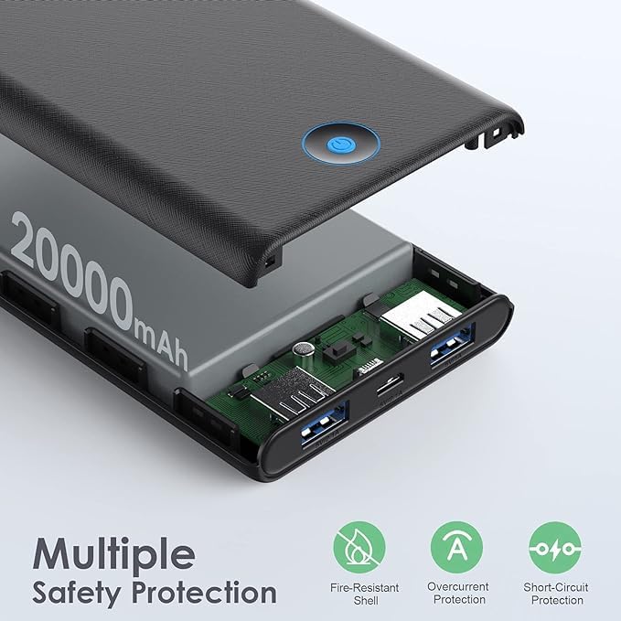 2 Pack] Portable Charger Power Bank 20000mAh