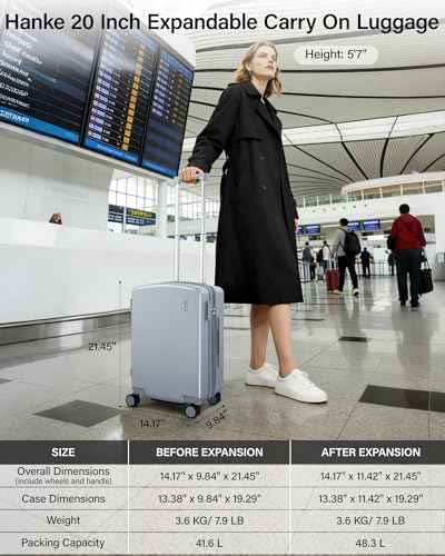 20 Inch Expandable Carry On Luggage