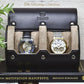 Watch Travel Case for Men Leather Watch Roll for Travel Organizer and Display 2 Watch Case Full (51 Count)