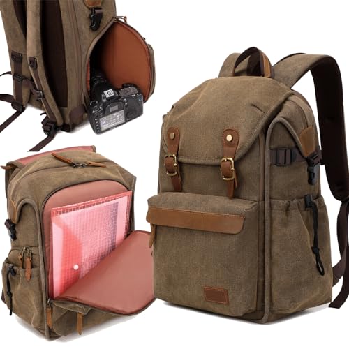 Vintage Canvas Camera Backpack
